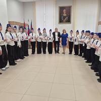 торжественная линейка приёма в отряд "Юные жуковцы"