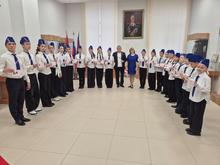 торжественная линейка приёма в отряд "Юные жуковцы"