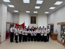 торжественная линейка приёма в отряд "Юные жуковцы"